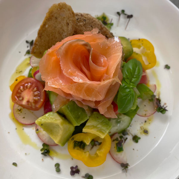 Mittagessen im Café Orchidee